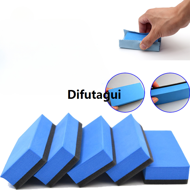 Difutagui 1pcs Ceramic Coating Sponge Applicator Glass Nano Wax Coat Sponges Hot Selling Blue Square Sponge and Cloth Car Cleaning Brush Accessories