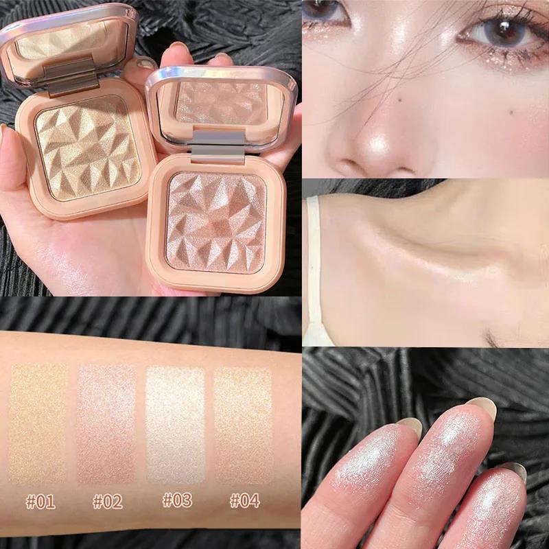 New models on sale Single Color Diamond Highlighter Cream Long Lasting Glitter Contour Brighten Makeup Shimmer Facial Palette Waterproof Cosmetics