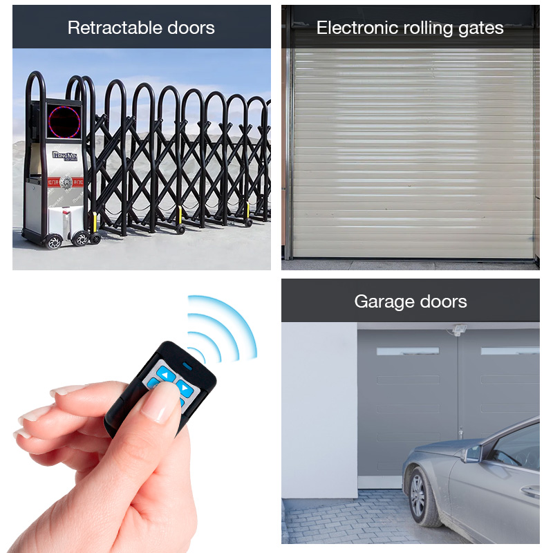 High Quality 433MHz Remote Control Duplicator with 4 Buttons Smart Copy Remote Control for Electric Garage Door Gate Opener Remote Cloning