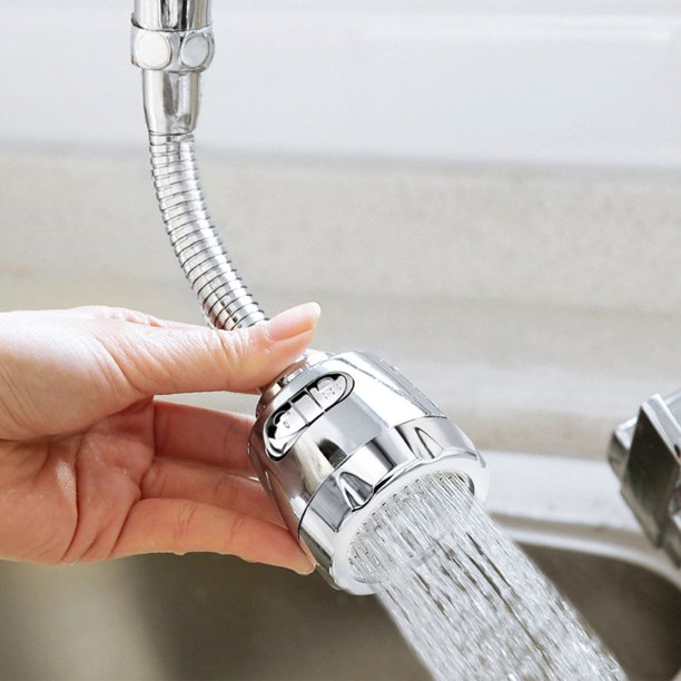 Stainless Steel 360 Degree Water Saving Faucet, For Kitchen,Kitchen Tap Head Replacement with Anti-Splash Nozzle