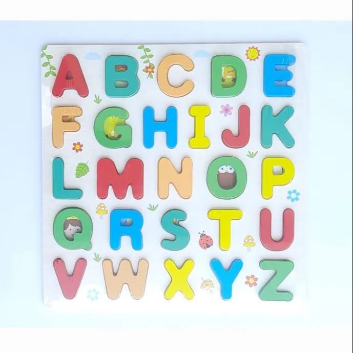Wooden Montessori Toys Early Education Puzzle English Alphabet learning ABC Baby Toys Children Letter Board