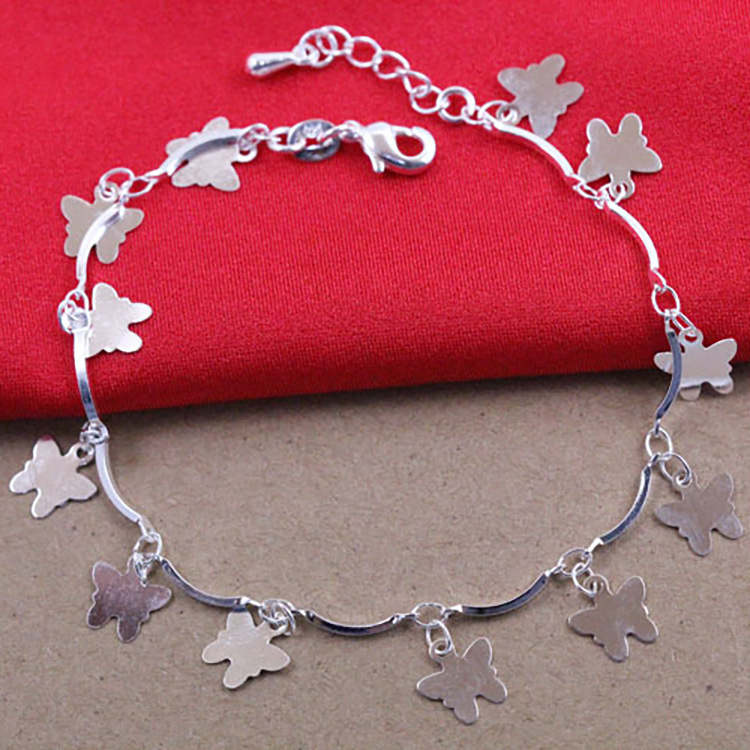 【Mega Style Butterfly Ankle Chain Fashion Bracelet Female Student Girlfriend Two Sisters Cute Birthday Gift