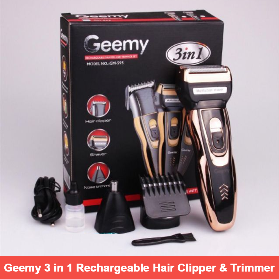 Durable GM-595 Geemy Gm 595 3 In 1 Hair Trimmer
