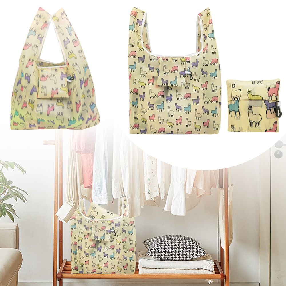Portable Nylon Material Folding Shopping Sack Light Durable Cloth Sack Multifunctional Foldable Environmentally Friendly Bags Shopping