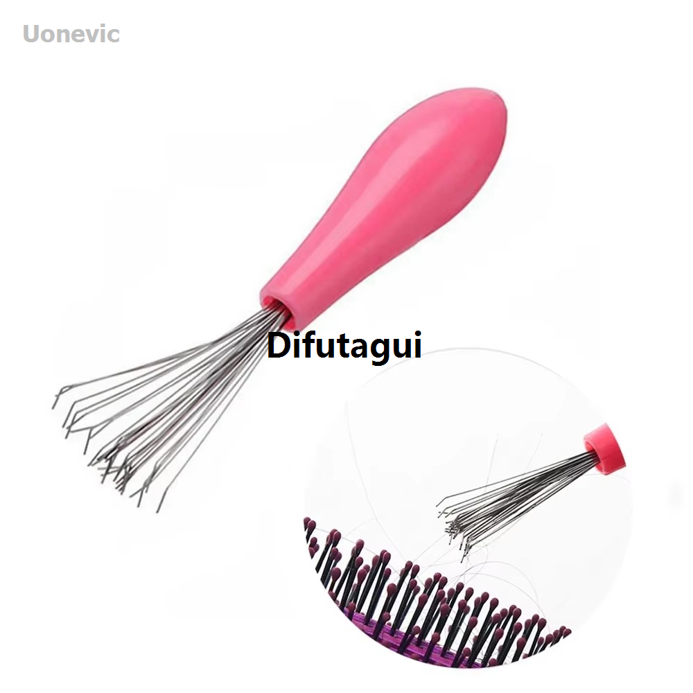 Difutagui Cleaner for removing embedded substances from plastic, metal combs, hair brushes, and cleaning Sales promotion 2025 New tools; features a handle for detangling, comb accessories, and cleaning supplies.