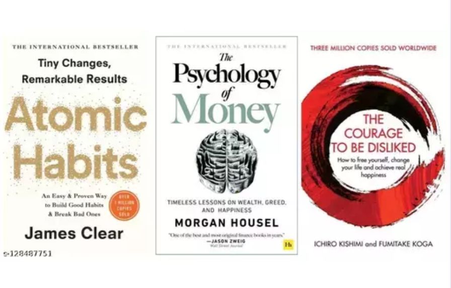 Atomic Habits + The Courage To Be Disliked + The Psychology of Money (Combo of 3 Books)