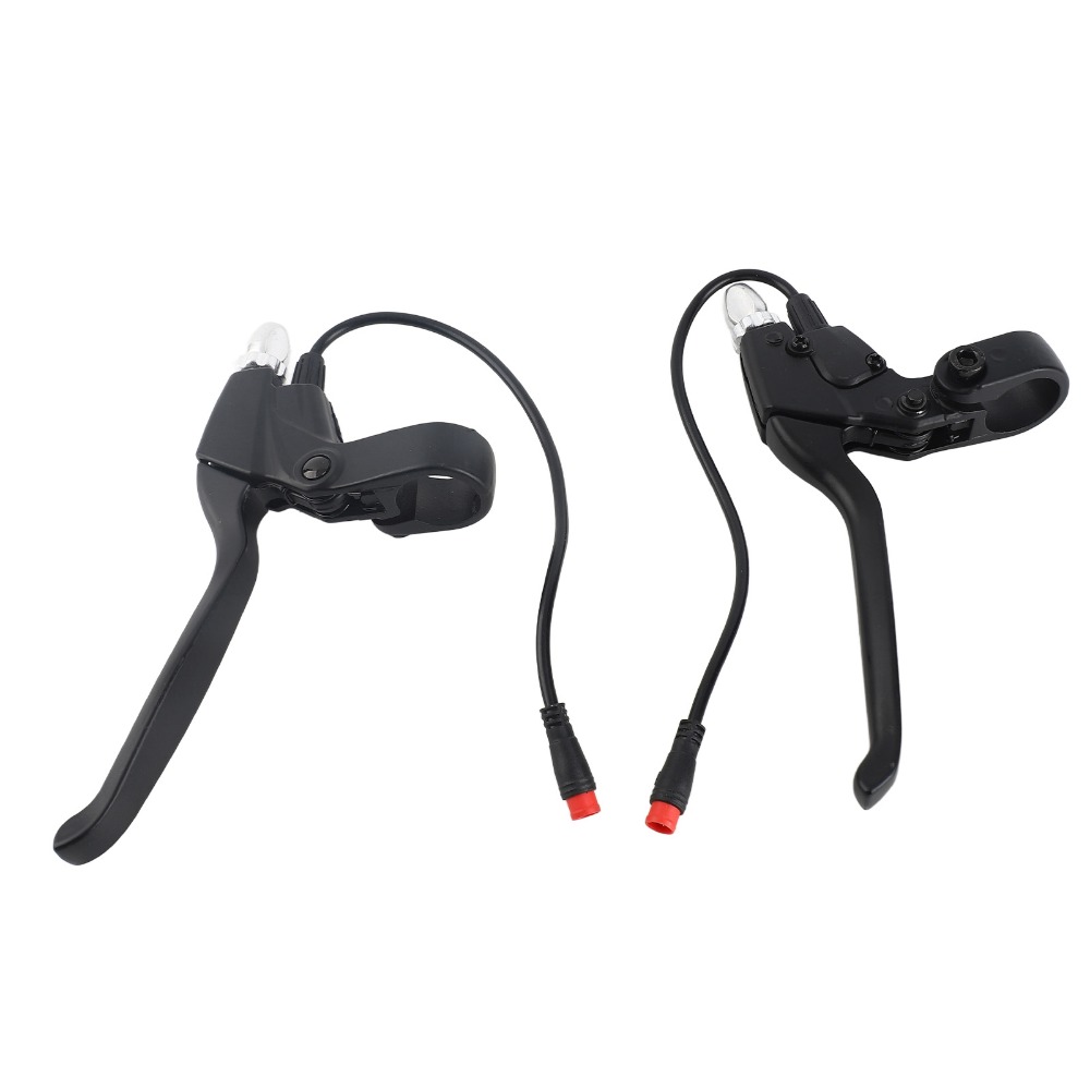 1 Pair Durable Waterproof Brake Lever Set 2 Pin Connector Black Brake Handles Power Off Handle Brake Lever 2 Wheel Scooter