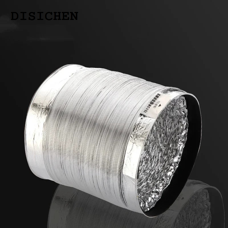 DISICHEN New specials 80-200mm Ventilator Pipe Aluminum Air Ventilation Hose Flexible Exhaust Duct for Bathroom Kitchen System Vent Tube Accessories