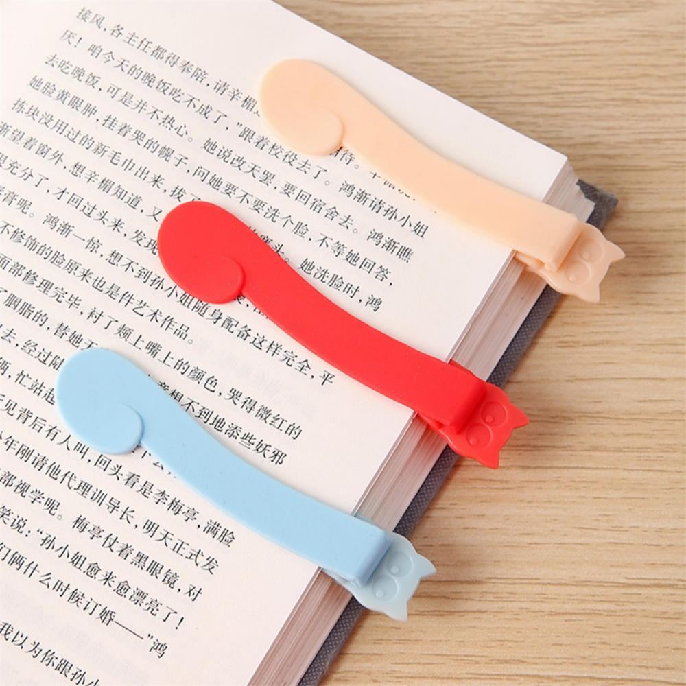Clip Owl Bookmark Silicone Page Divider Cute Shaped Book Mark for Notebook Library Office