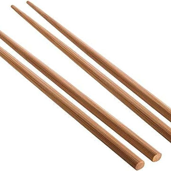 2 Sets Wooden Brown Reusable Bamboo Chopsticks