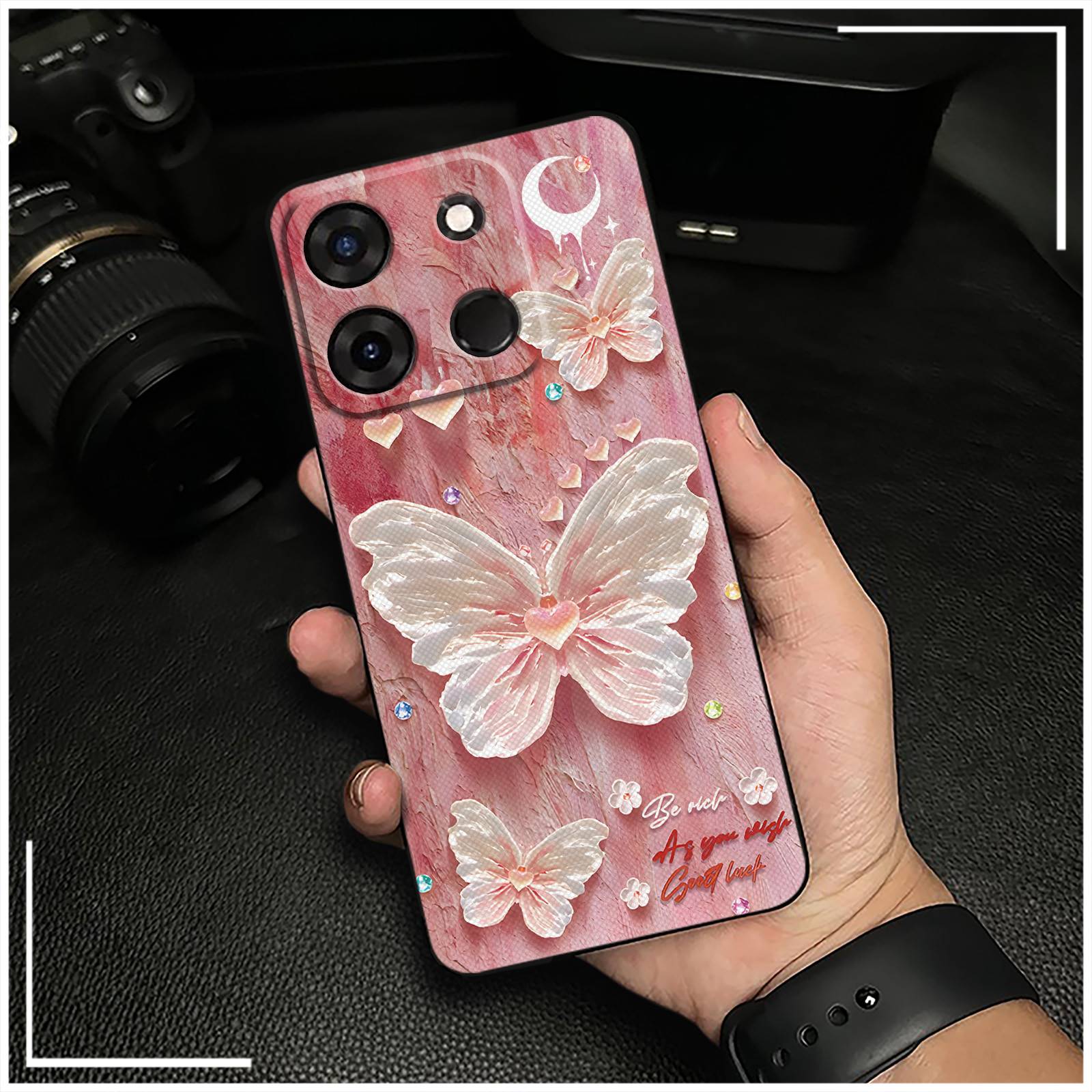 Fashion Design Back Cover Phone Case For infinix X6515/Smart7 Global/Tecno POP7 Cute flower Graffiti Waterproof Silicone