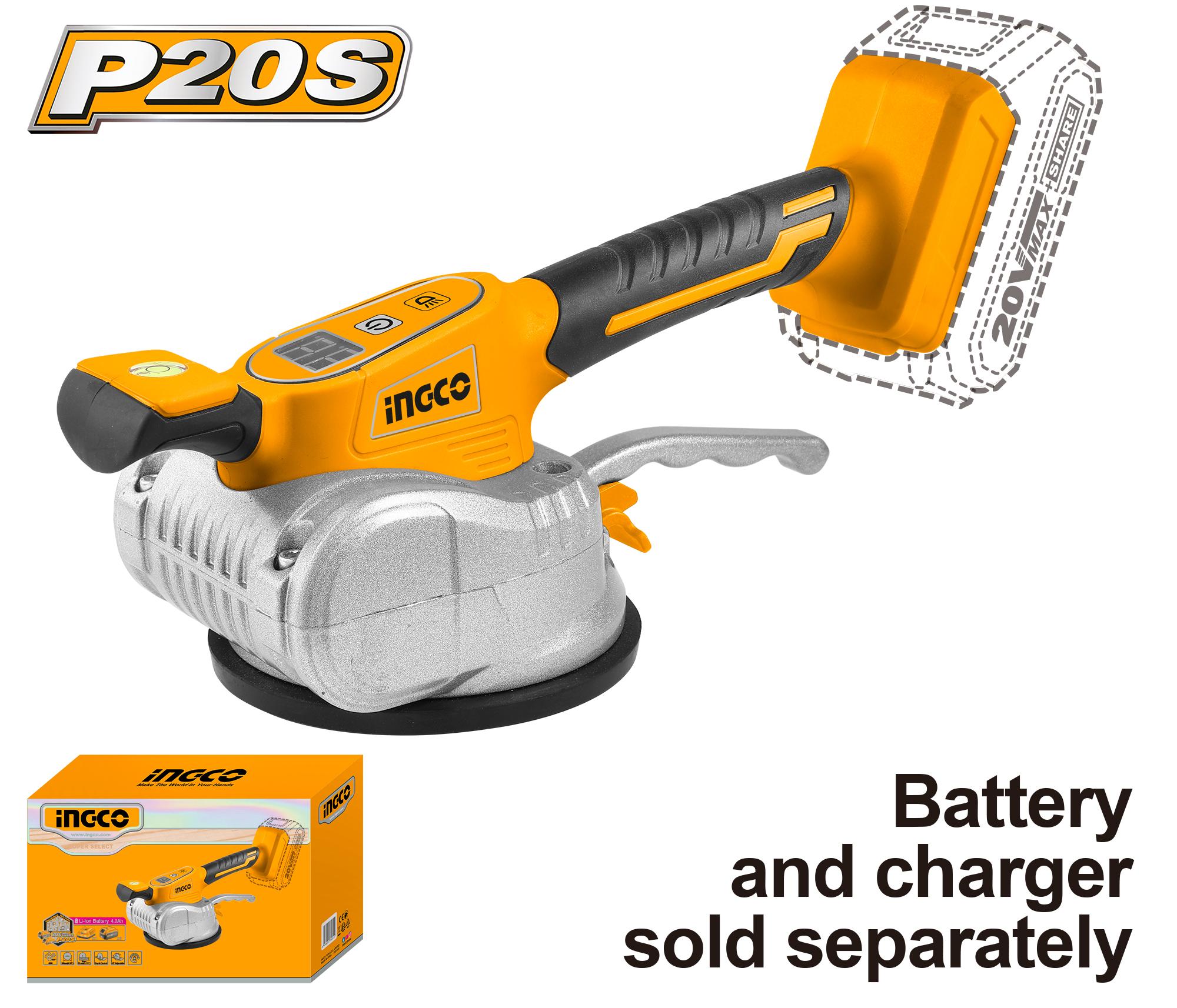 INGCO Lithium-ion Tile Vibration Machine (Note : Battery Not Included)