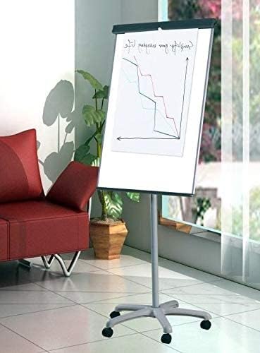 White Board on Wheel /Comix Mobile Flipchart Easel BM9866 Wheeled Flipchart Easel Cum Magnetic White Board