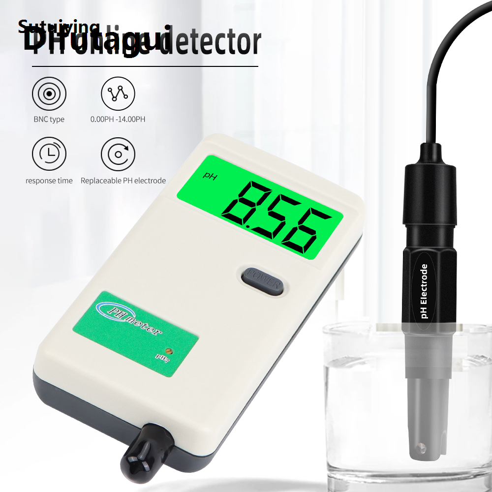 Difutagui Fifty percent discount Sutuiying Digital Dispaly PH Meter Water Quality Tester for Drinking Water Aquariums Pools 0-14 PH Electrode Pen Professional Analyzer