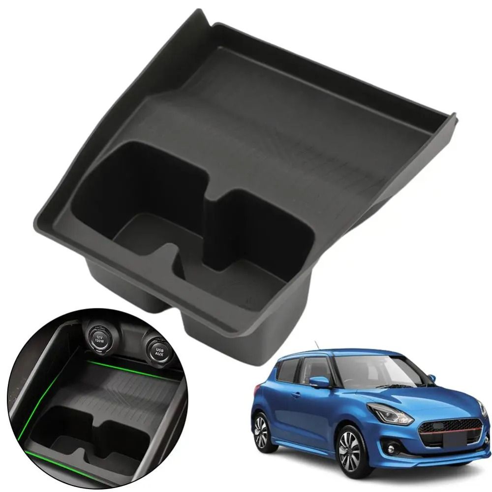 NEW Non-Slip Car Center Console Storage Box Universal Fit Multi-Functional Tray Organizer Durable Armrest Storage Box for Suzuki Swift 2016-2024 Vehicle Organization