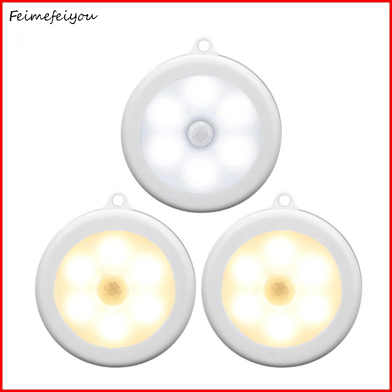 NEW 【Innovative design】LED night light Motion Sensor Indoor round Night Light Motion Sensor lamp for Hallway Bathroom Bedroom Stairs Corridor