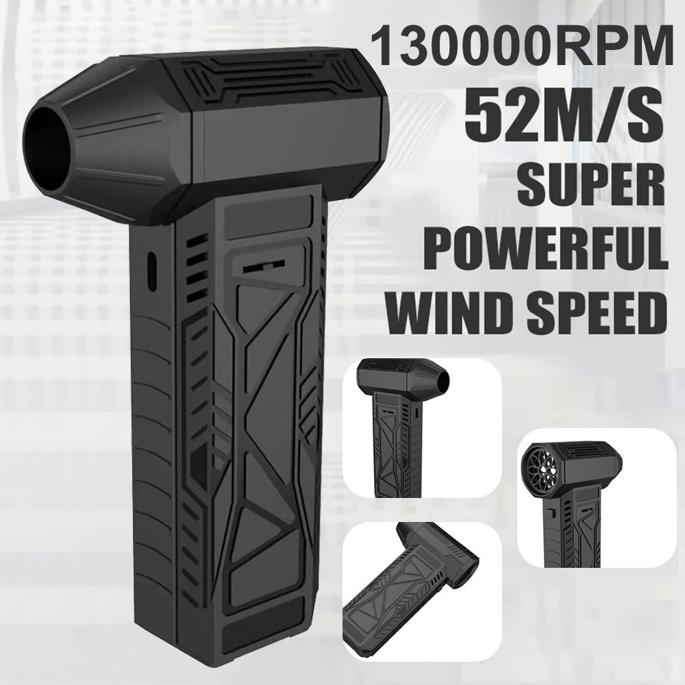 Cleaning Wind Speed 52m/s 130000RPM Turbofan Brushless Motor Dust Removal High Power Jet Fan Dust Blower Powerful Compressed Air Duster Cleaner