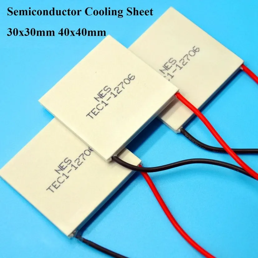 High Quality 40x40mm Semiconductor Cooling Sheet 4 Styles TEC1-12706-12710-12705-12703 Refrigeration Plate Thermoelectric Mobile Phone Cooling Refrigeration