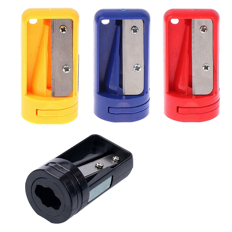 NAMUNY Carpenter Pencil Sharpener- 8 Pack Manual Pencil Sharpener for Flat Carpenter Pencils , Portable Pencil Sharpening Tool