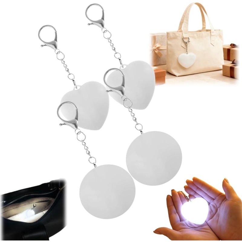 With Motion Sensor Heart Bag Lamp for Purse, Led Automatic Glow Lights Rechargeable Mini Flashlight for Handbags & Gifts
