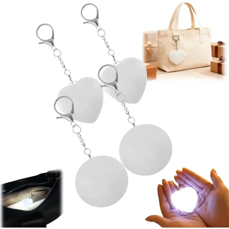 With Motion Sensor Heart Bag Lamp for Purse, Led Automatic Glow Lights Rechargeable Mini Flashlight for Handbags & Gifts