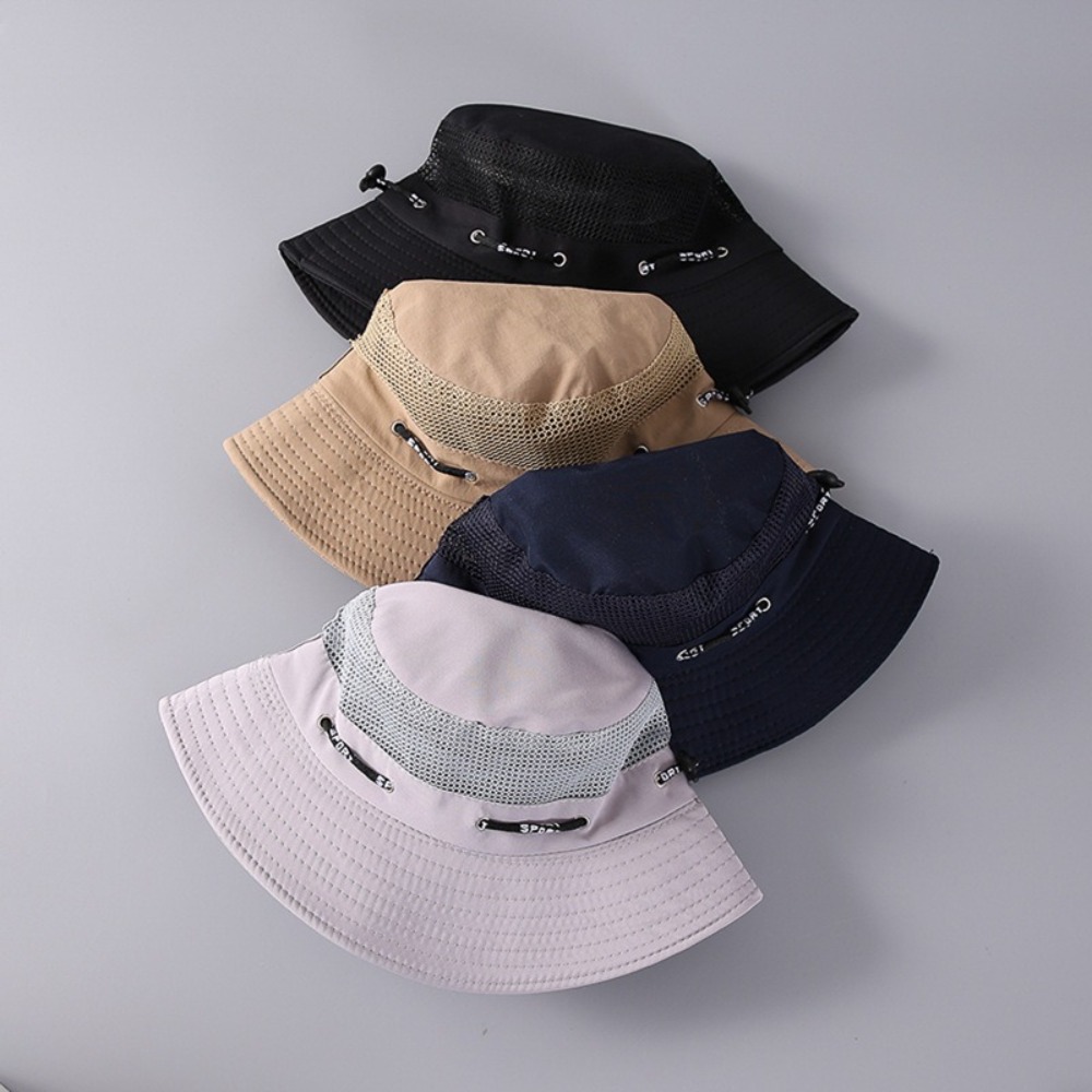 Casual Breathable Sun Hat UV Protect Adjustable Bucket Hat Wide Brim Fisherman Hat Summer Outdoor Traveling Fishing Hiking