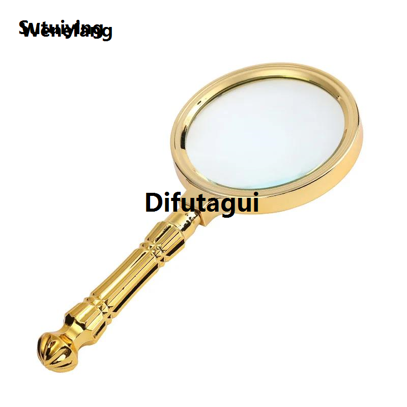 Wenefang Sutuiying Handheld Magnifying Glass Portable Glass Lens Magnifier for Viewing Sales promotion Fashion Jewelry Newspaper Reading High Definition Eye Loupe Glass