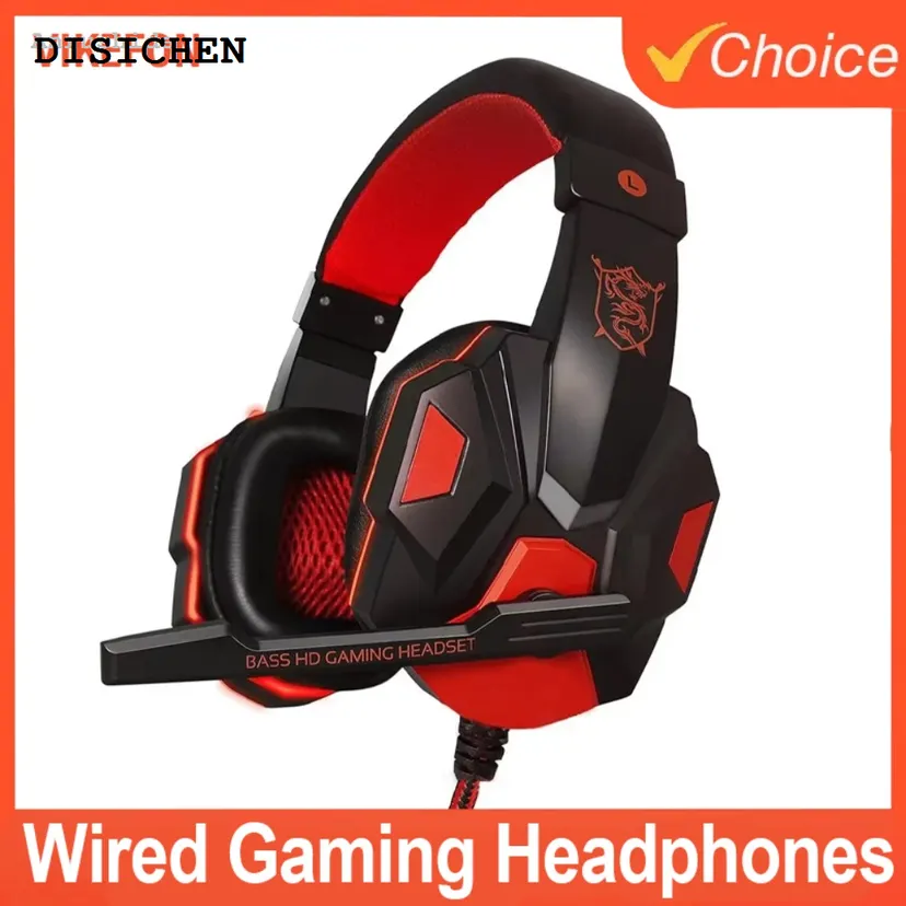 DISICHEN Sales promotion Anrushide VIKEFON Wired Ps4/Ps5/Xbox/Smartphone/PC Headset Gaming Headset New 120° Adjustable GamerHeadset with Noise Cancelling Microphone