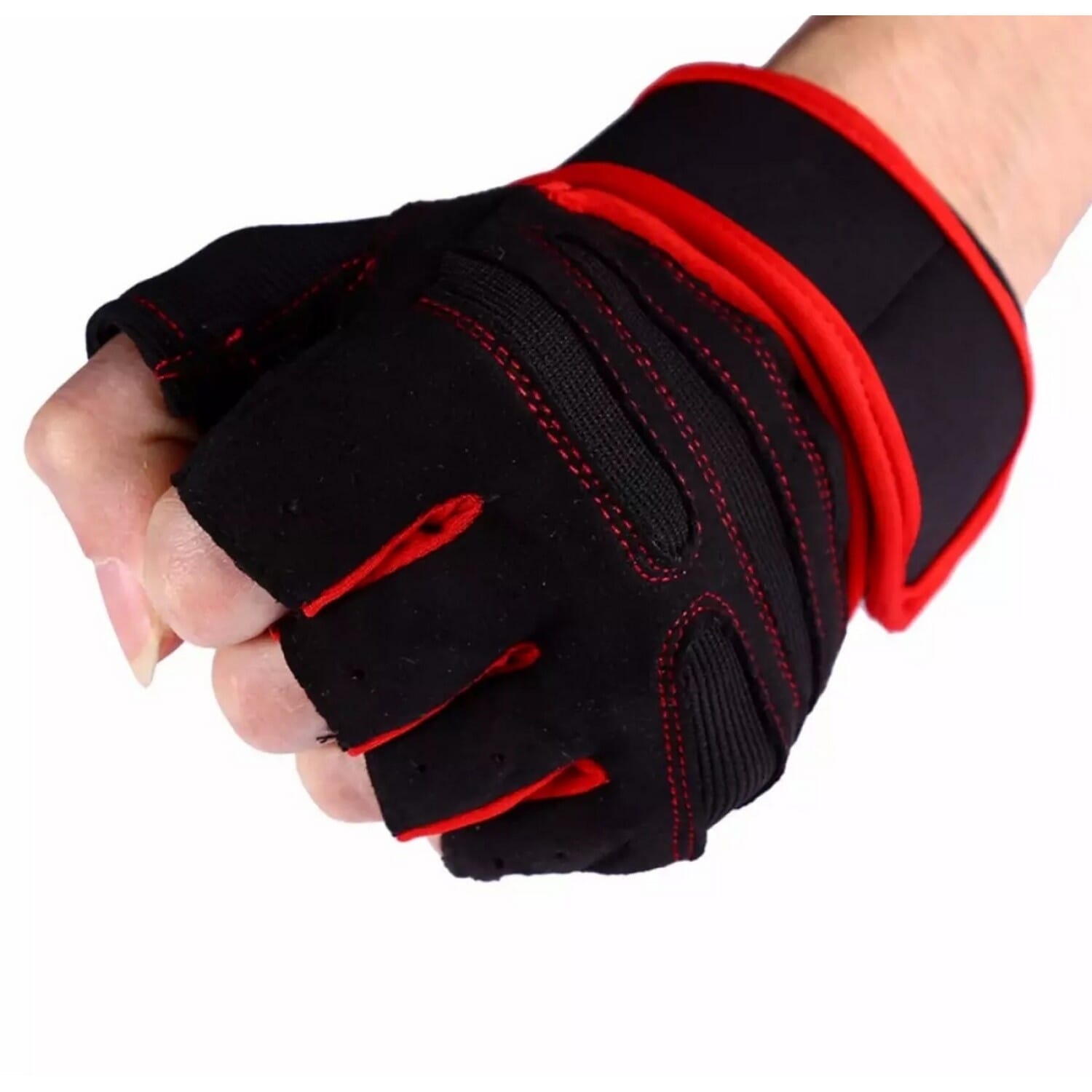 Orange /Black Half Gym Gloves