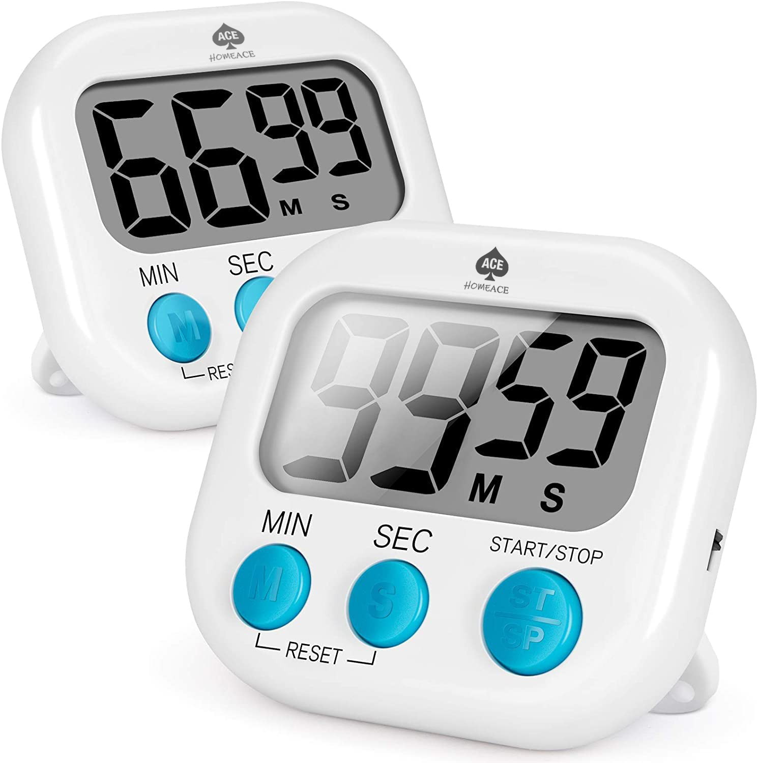 Digital Kitchen Timer - Big Screen, Loud Alarm, Magnetic Countdown Timer with Back Stand | 4-Digit Portable Cooking Timer for Home, Classroom, Lab, or Office