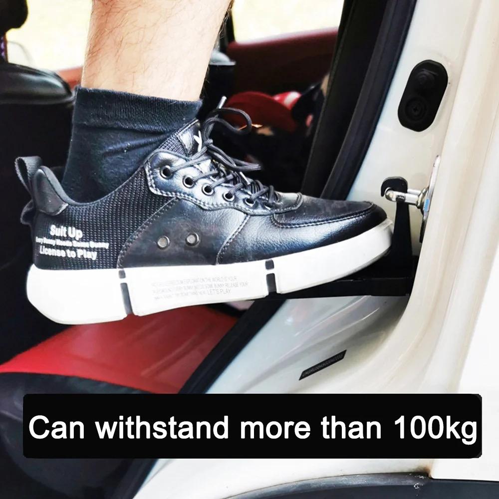 Foldable Universal Aluminum Alloy Car Rooftop Roof Rack Step Pedal Vehicle Doorstep Assistance Safety Hammer