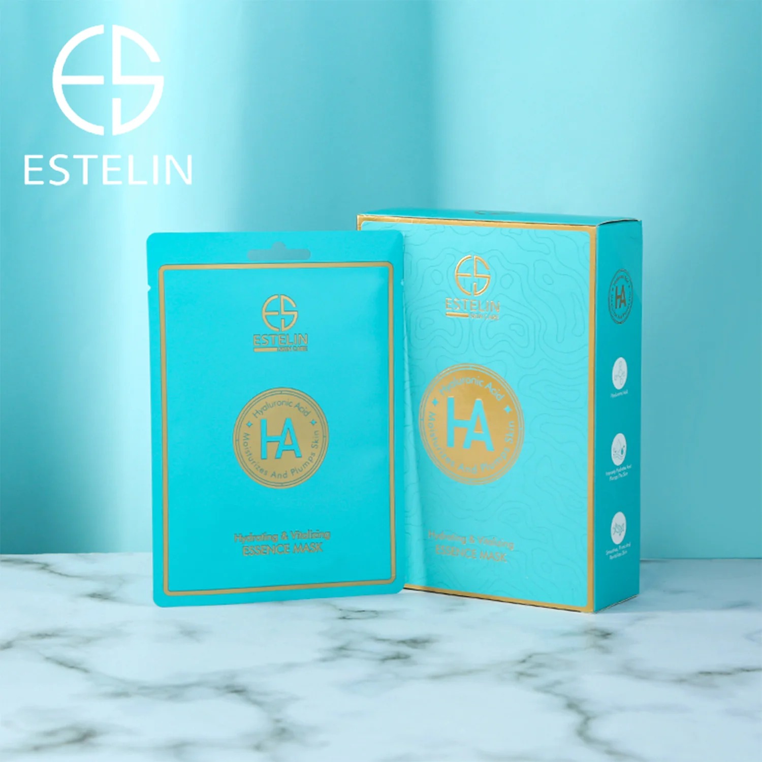 1 Pcs Esstelin Hyaluronic Acid Hydrating & Vitalizing Essence Mask (ES0148)
