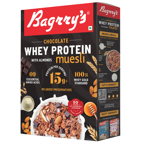 BAGRRYS WHEY PROTEIN MUESLI (500g) | CHOCOLATE, ALMONDS