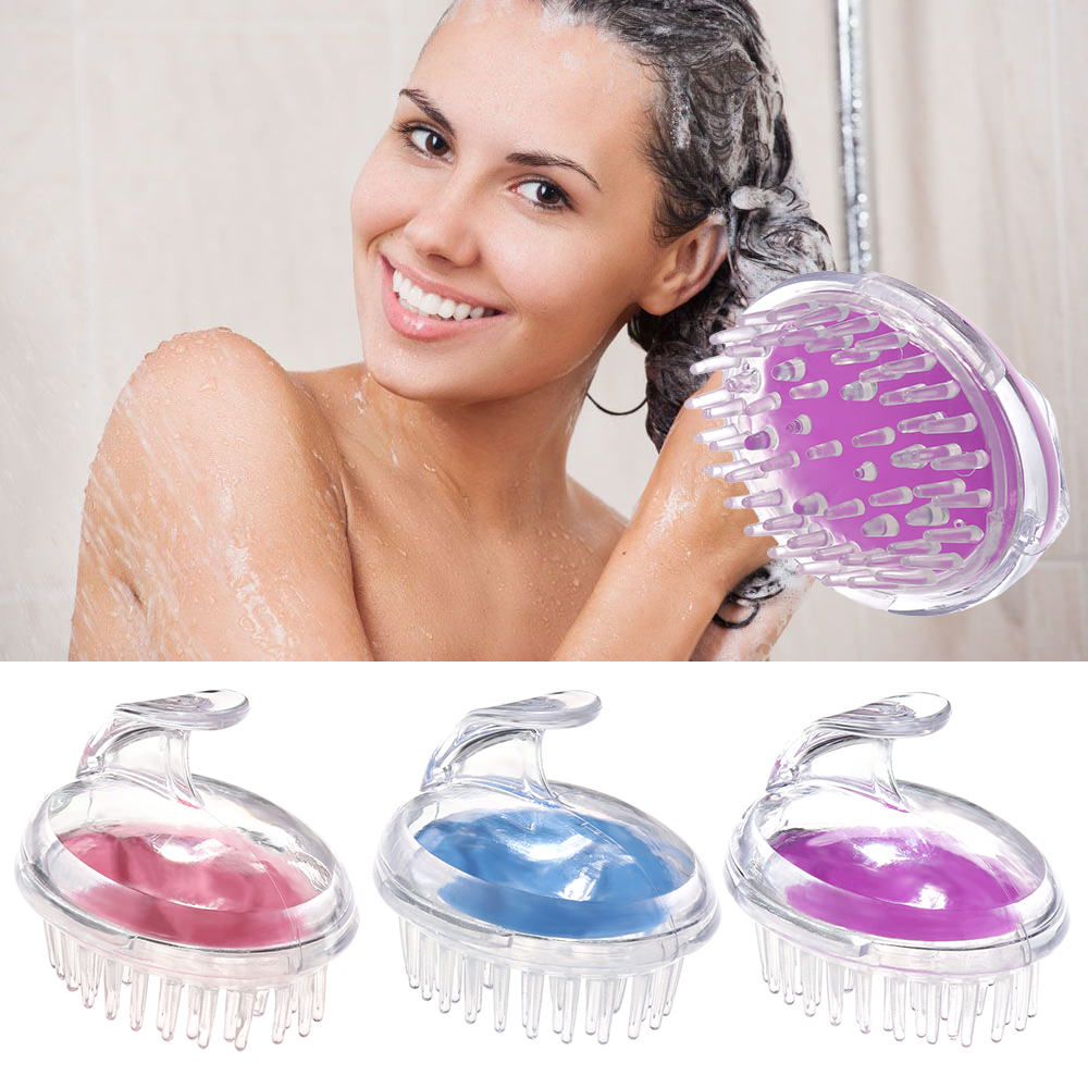 Silicone Fashion Promote Hair Growth Hair Washing Cleaning Grooming Comb Hair Scalp Shampoo Brush Scalp Care Head Body Massager