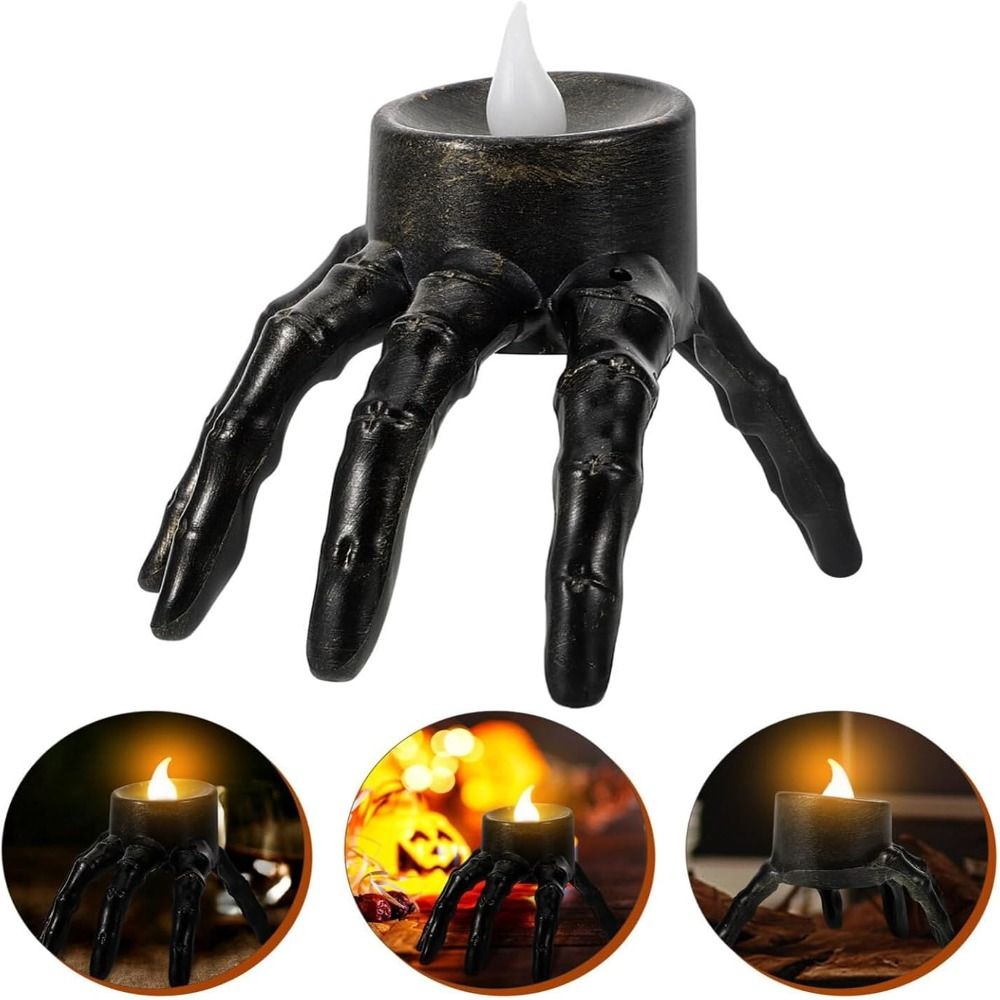 New Home Decor Electronic Candle LED Candle Light Horror Light Halloween Flameless Candle Light Durable Battery Operated Halloween Indoor Decorative Light Festival
