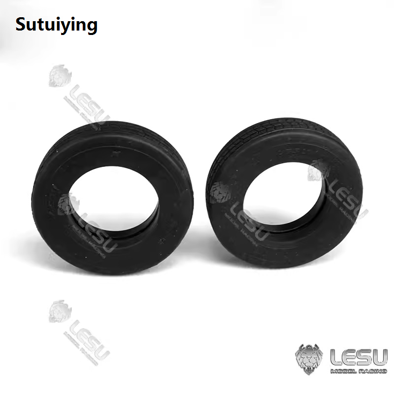 Sutuiying LESU1/14 Small Truck Tire S-1287-1 Diameter 52MM High Sales promotion Quality Rubber Tires Suitable for Semi-Trailer