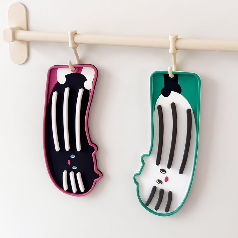 New Cartoon Pot Lid Mat Drain Multifunctional Spatula Storage Mat Soft Rubber Heat Insulation Pad Kitchen Use