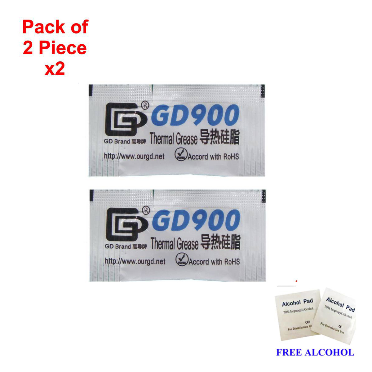 Vylon Thermal Paste GD900 0.5g High Conductivity Thermal Grease 2 Pieces