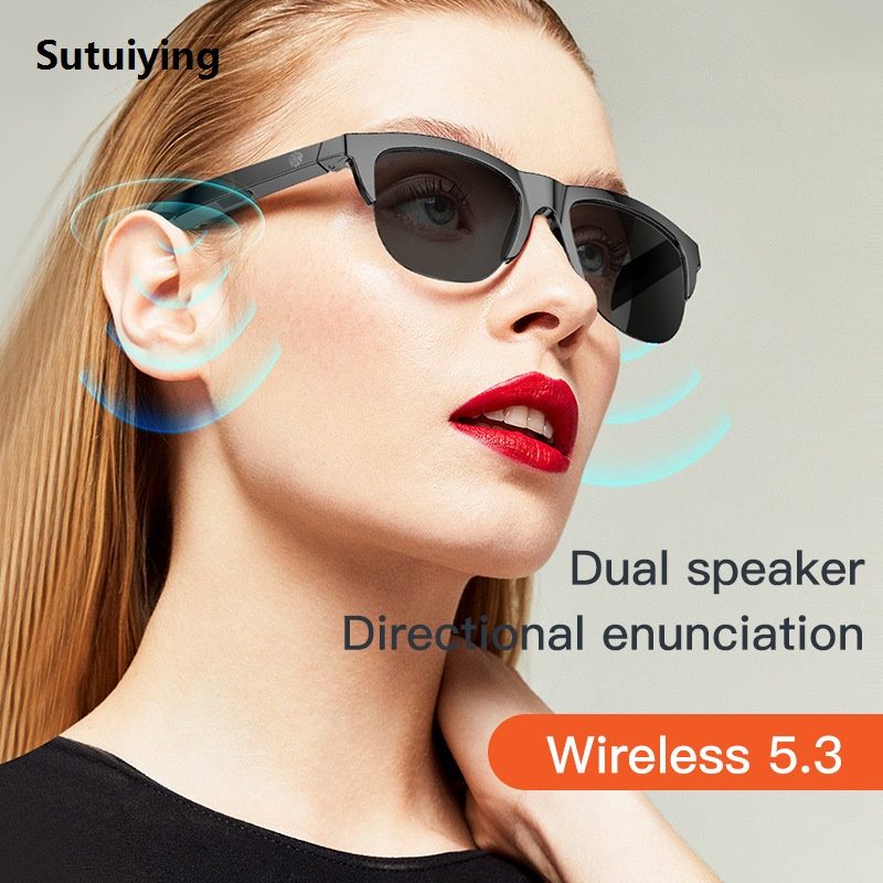 Sutuiying F06 Smart Glasses Earphone Anti-Blu-ray Stereo headset Dual Speaker 2025 Touch Wireless Bluetooth Sunglasses Headphone Travel Driving