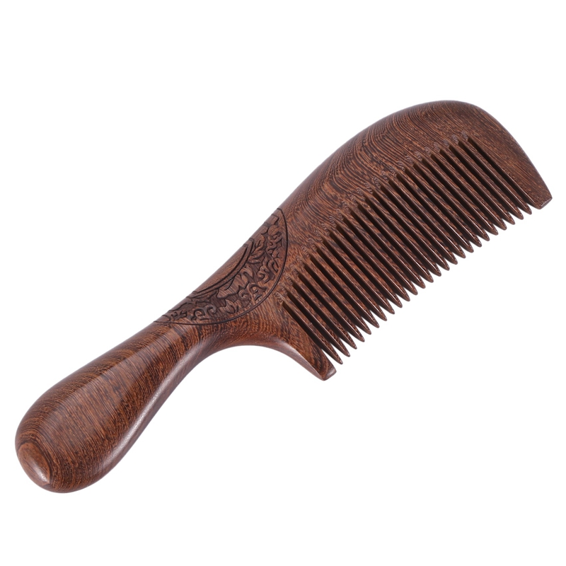 OUMERY Unisex Sandalwood Comb Women Men Home Travel Wood Anti-Static Fine-Tooth Comb Wooden Handles Hair Comb