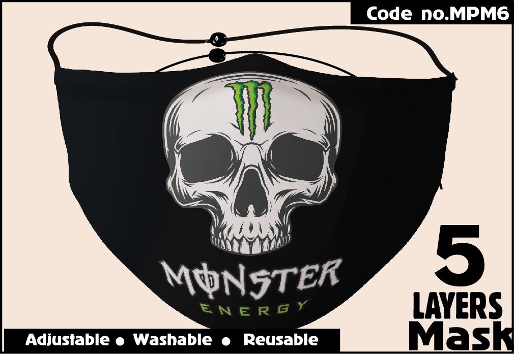 Adjustable Washable Reusable Full printed 5 Layer Mask -6
