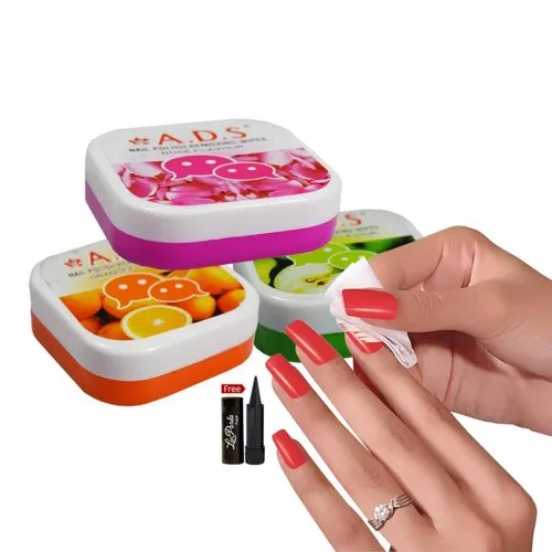 2 Boxs WhatsApp OBN Nail Polish Remover - 32 Pcs