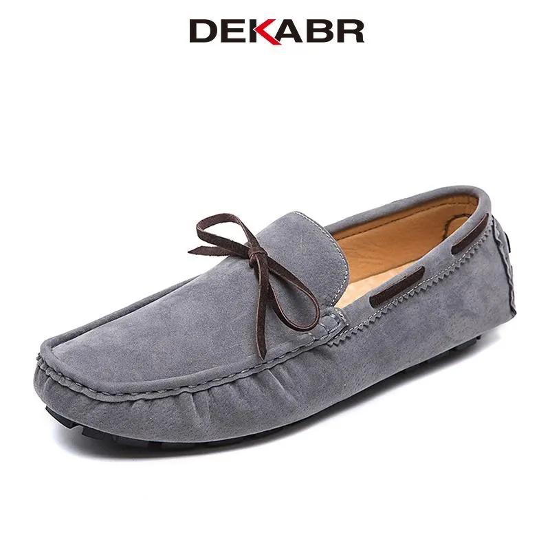 DEKABR High Quality Men Casual New Genuine Hide Flat Shoes Men Oxford Fashion Lace Up size 38-48