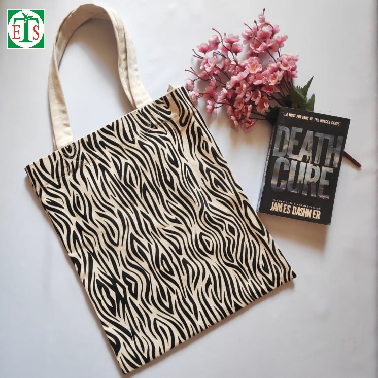 Ladies Tote Bag with Zebra Print