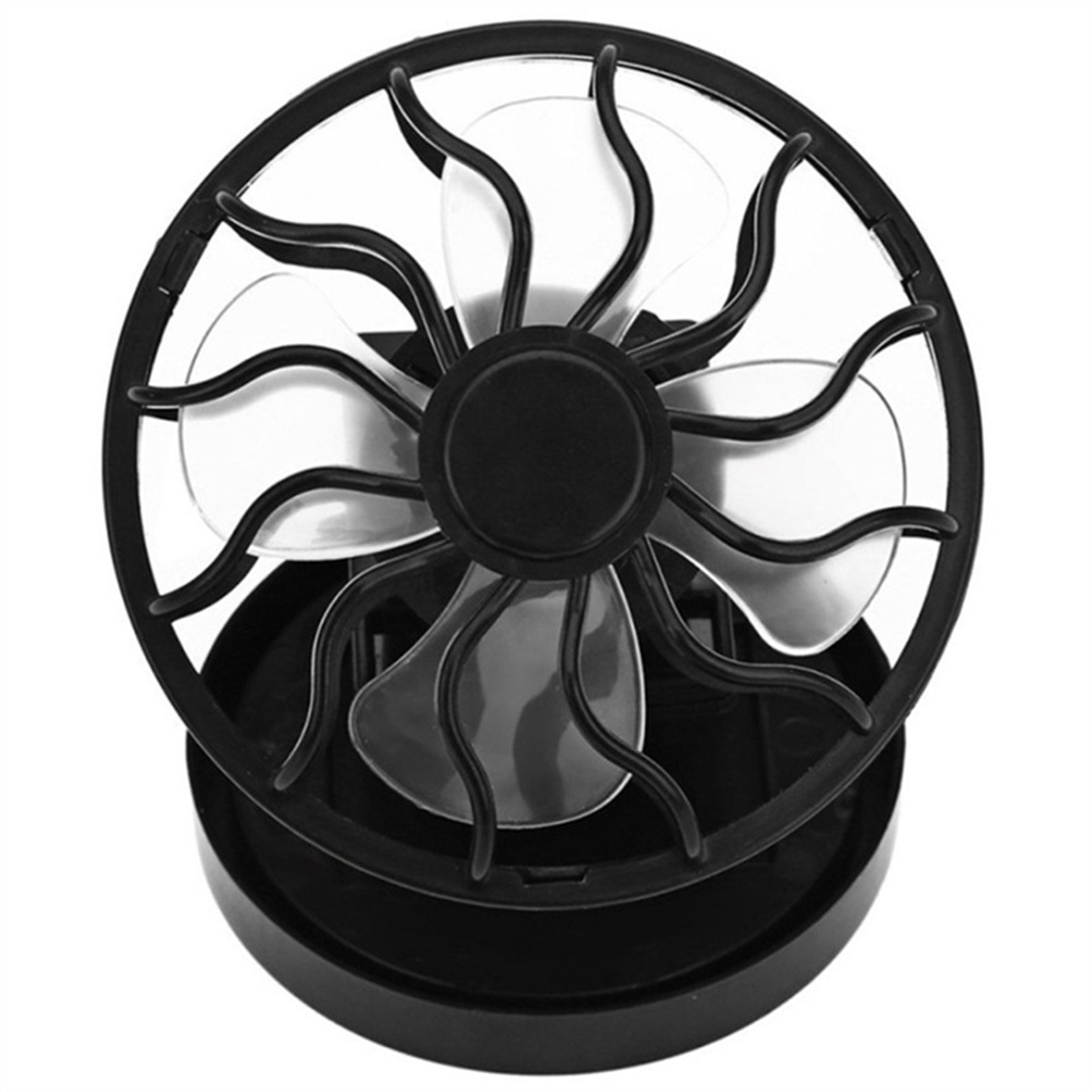 2PCS Portable Mini Solar Powered Fan Clip Climbing Cooling Fan Camps Wilderness Summer Hand Held Hat Cap Fan