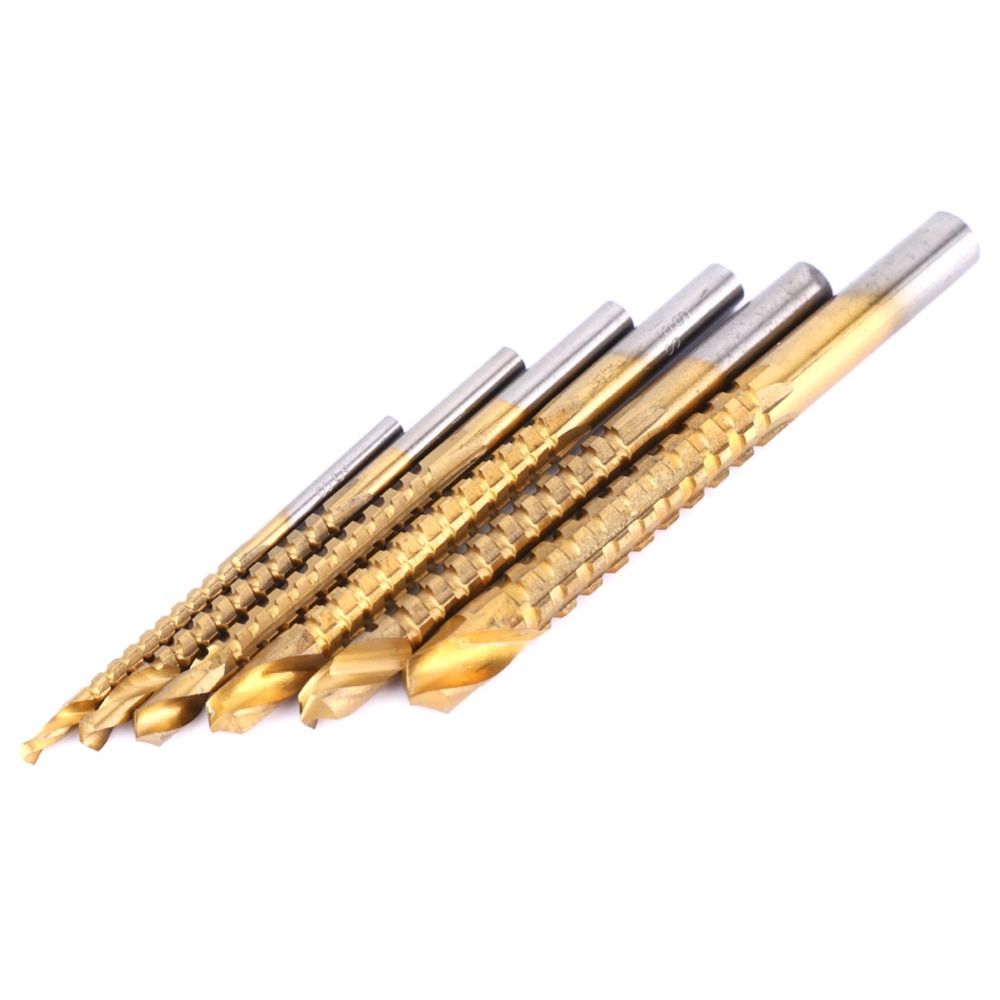 6pcs Durable High Speed Steel Twist Drill Bits 3-8mm Grooving Side Cutting Side Cutting Drill Bit Serrated Drilling Hole Enlarging Tools Woodworking