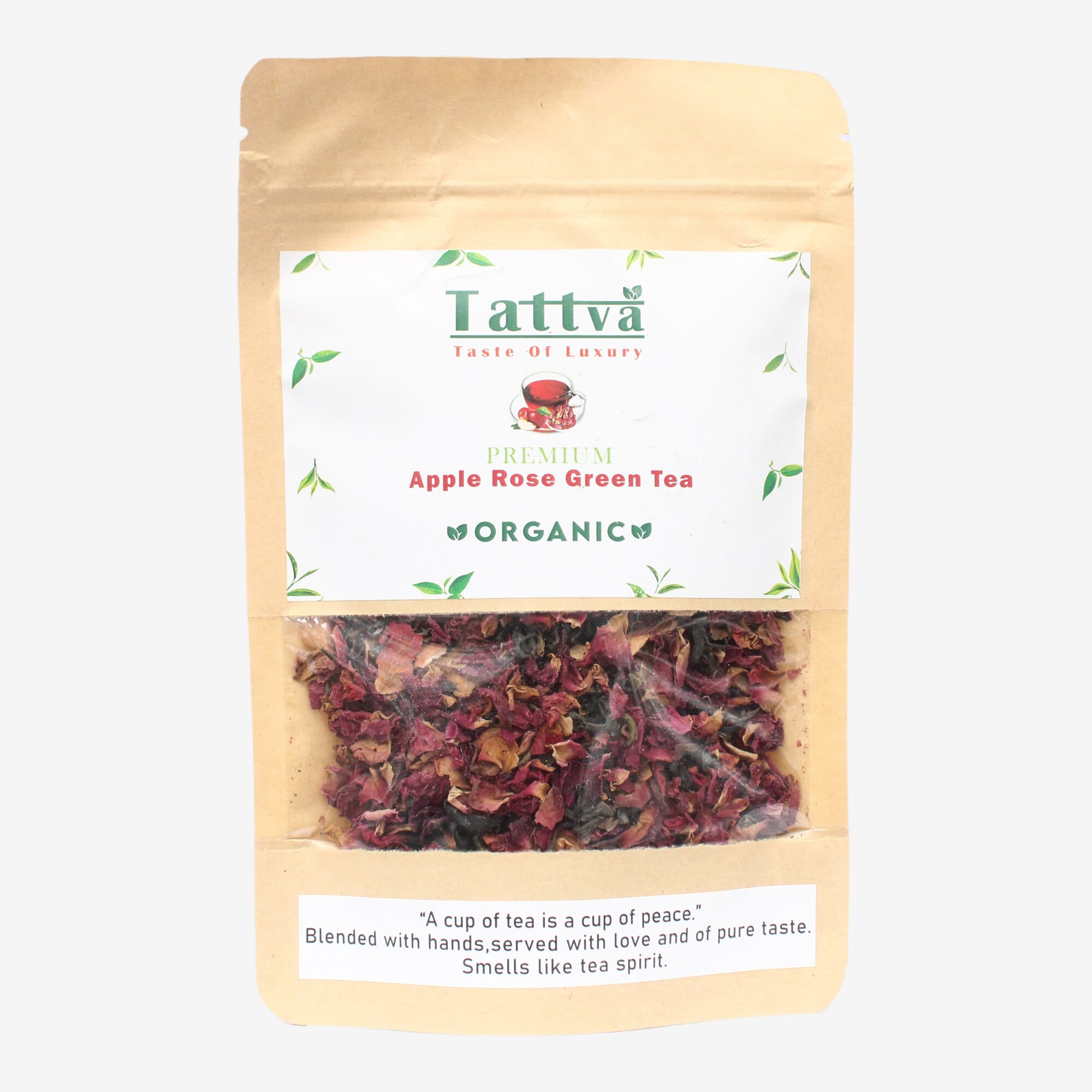 Tattva Preminium Apple Rose Green Organic Tea 100g