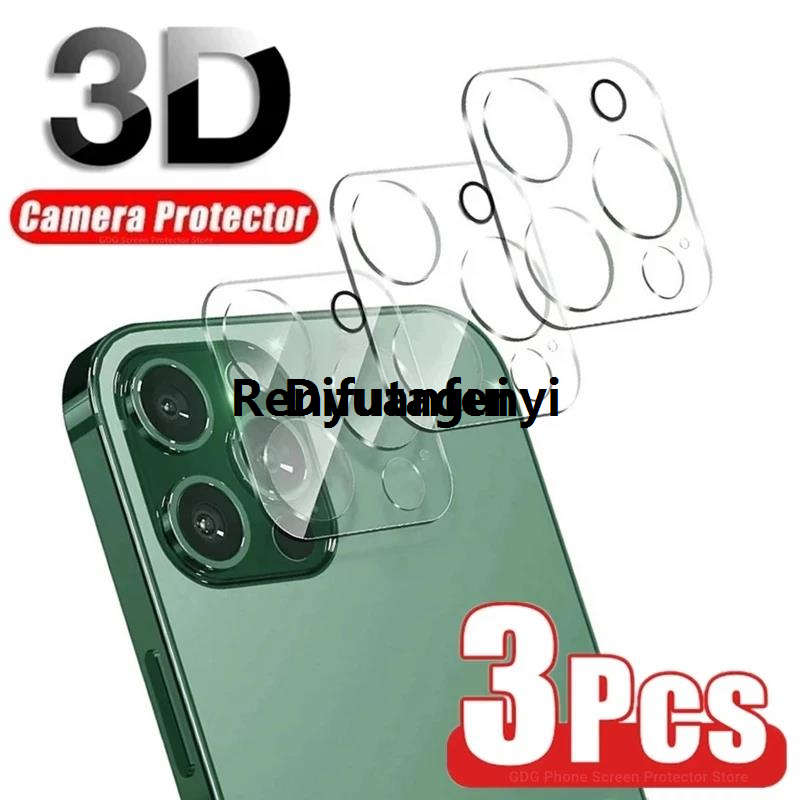 Difutagui 3Pcs 3D HD Back Camera Glass Protectors for iPhone13 11 12 ProMax Special Portable 13Mini Lens Protective Glass Film on IPhone 14 15 PROMAX XS XR