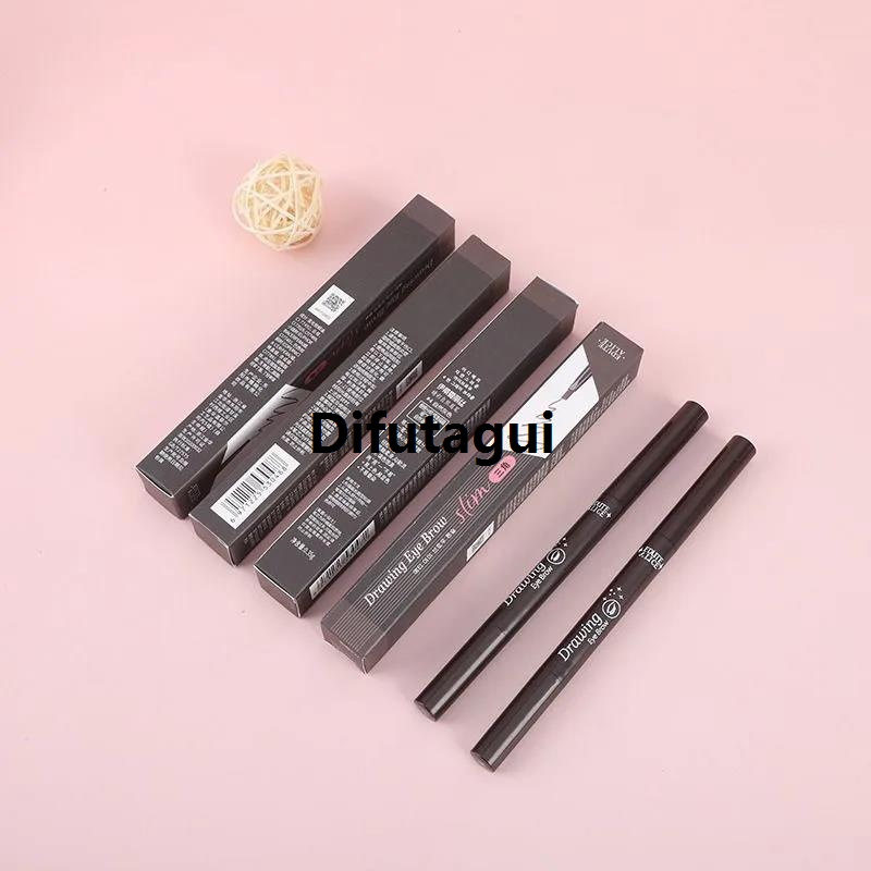 Difutagui High Quality 6 Colors Eyebrow Cosmetics Pencil Waterproof Double-headed High Quality Eyebrow Tattoo Natural Long Lasting Makeup Paint Eyebrow Pencil