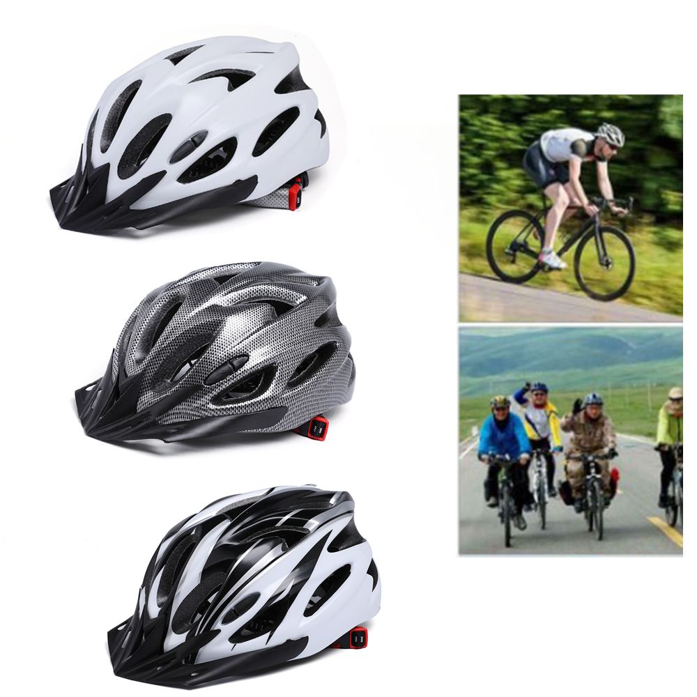 Comfortable Lightweight Bike Helmet Adjustable EPS, PC Bike Safety Helmet with Pads and Visor Airflow Riding Helmet Mountain Biking